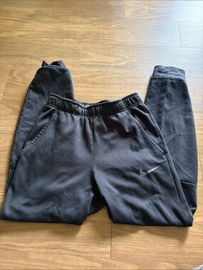 Nike Youth Black Jogger Sweatpants with Tonal Swoosh